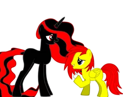 Size: 1010x791 | Tagged: safe, derpibooru import, oc, unofficial characters only, pegasus, pony, unicorn, pony creator, 9000 hours in pony creator, donut steel, familiar, female, male, mare, recolor, red and black oc, ring, simple background, stallion, transparent background