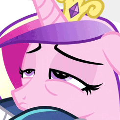 Size: 245x245 | Tagged: safe, derpibooru import, edit, edited screencap, screencap, princess cadance, shining armor, alicorn, pony, unicorn, the crystal empire, animated, cropped, female, floppy ears, frown, lidded eyes, looking up, male, mare, monday, open mouth, solo focus, stallion, starry eyes, text, tired, wingding eyes