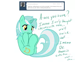 Size: 1080x900 | Tagged: safe, artist:azure-doodle, derpibooru import, lyra heartstrings, pony, ask, bisexuality, blushing, dialogue, female, mare, sexually confused lyra, simple background, solo, tumblr, white background