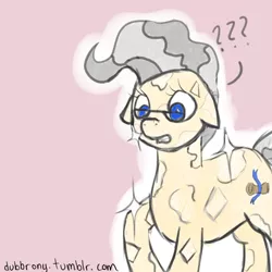 Size: 500x500 | Tagged: safe, artist:dubbrony, derpibooru import, mayor mare, 30 minute art challenge, crystallized, glasses