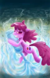 Size: 1280x1989 | Tagged: artist:crabmeatstick, berry punch, berryshine, derpibooru import, glass, lightning, ocean, safe