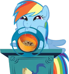 Size: 772x835 | Tagged: applebuck season, artist:grandilfromponychan, dashface, derpibooru import, gyro bowl, rainbow dash, safe, solo