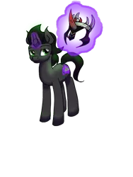 Size: 774x1032 | Tagged: safe, artist:22bubble-eyes22, derpibooru import, king sombra, pony, unicorn, crown, glowing horn, helmet, horn, horn guard, illusion, image, jewelry, levitation, magic, male, png, regalia, simple background, solo, sombra horn, sombra's cutie mark, stallion, telekinesis, transparent background, young sombra, younger, younger sombra