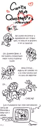 Size: 800x2432 | Tagged: apple bloom, applejack, artist:spurkeht, comic:cwotie mok quosardees adventures, derpibooru import, edit, rainbow dash, rarity, safe, scootaloo, spanish, sweetie belle, translation, trixie, twilight sparkle