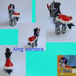 Size: 900x900 | Tagged: safe, artist:emmyzbunny, derpibooru import, king sombra, custom, irl, photo, solo, toy