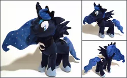 Size: 2000x1234 | Tagged: artist:bubble-rhapsody, derpibooru import, irl, photo, plushie, princess luna, safe, solo