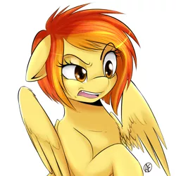 Size: 1600x1600 | Tagged: artist:spittfireart, derpibooru import, disgusted, reaction image, safe, solo, spitfire