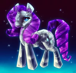 Size: 800x768 | Tagged: safe, artist:quiixotic, derpibooru import, rarity, crystal pony, pony, crystallized, solo