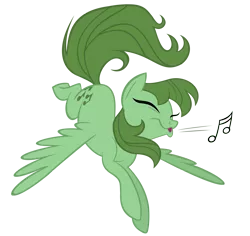 Size: 3000x2831 | Tagged: dead source, safe, artist:draikjack, artist:lauren faust, derpibooru import, medley, pegasus, pony, bow, eyes closed, flying, g1, g1 to g4, generation leap, music notes, simple background, solo, tail bow, transparent background, vector, whistling