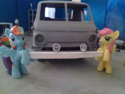 Size: 900x675 | Tagged: blind bag, derpibooru import, diorama, fluttershy, irl, photo, rainbow dash, safe, scale model, toy