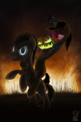 Size: 1299x1968 | Tagged: safe, artist:pirill, derpibooru import, doctor whooves, time turner, oc, headless horse, pony, halloween, headless, holiday, jack-o-lantern, pumpkin