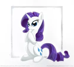 Size: 950x859 | Tagged: artist:doodlesuovick, artist:munadrake, derpibooru import, rarity, safe