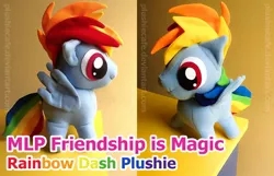 Size: 1440x927 | Tagged: artist:plushiecafe, derpibooru import, irl, photo, plushie, rainbow dash, safe, solo