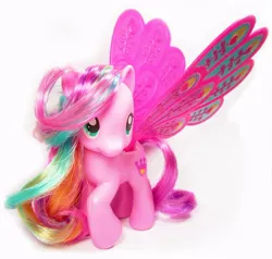 Size: 862x821 | Tagged: safe, artist:shadow1085, derpibooru import, official, ploomette, pony, brushable, glimmer wings, irl, photo, solo, toy