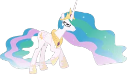 Size: 3642x2129 | Tagged: safe, artist:spinnyhat, derpibooru import, princess celestia, pony, female, mare, simple background, solo, transparent background, vector