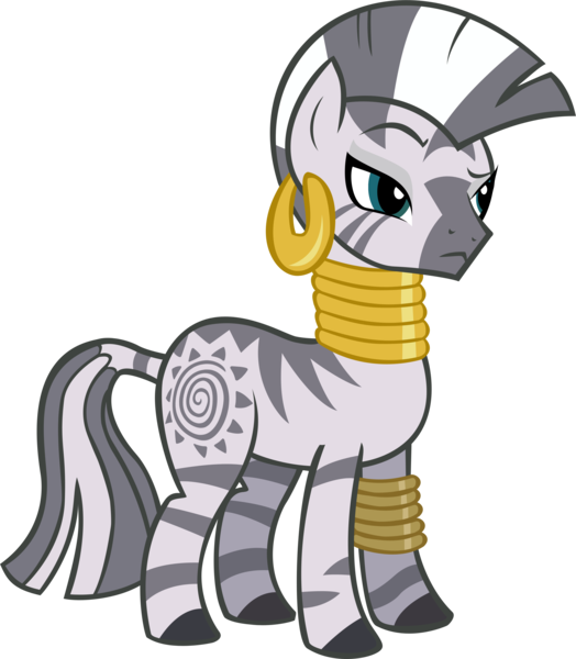 Size: 3464x3968 | Tagged: artist:spinnyhat, derpibooru import, disappointed, ear piercing, earring, female, jewelry, mare, piercing, raised eyebrow, safe, simple background, solo, transparent background, vector, zebra, zecora