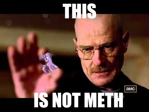 Size: 480x360 | Tagged: artist:lordoftheword, breaking bad, crossover, crystallized, derpibooru import, drugs, glasses, image macro, meth, safe, text, twilight sparkle, walter white