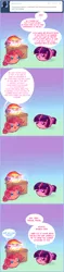 Size: 654x2785 | Tagged: artist:pekou, ask, ask my little chubbies, chubbie, comic, derpibooru import, pinkie pie, rainbow dash, safe, tumblr, twilight sparkle