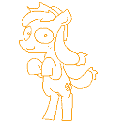 Size: 600x600 | Tagged: safe, artist:the weaver, derpibooru import, applejack, pony, animated, bipedal, cute, dancing, looking at you, monochrome, silly, silly pony, simple background, smiling, solo, white background, who's a silly pony