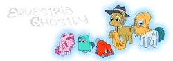 Size: 1000x350 | Tagged: artist:fadri, cloudy quartz, derpibooru import, igneous rock pie, limestone pie, marble pie, pac-man, pie family, pinkie pie, quartzrock, safe, younger