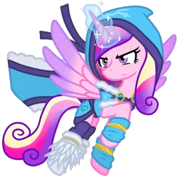 Size: 2870x2867 | Tagged: alicorn, artist:he4rtofcourage, clothes, costume, crystal maiden, derpibooru import, dota, female, hoodie, princess cadance, safe, simple background, solo, transparent background