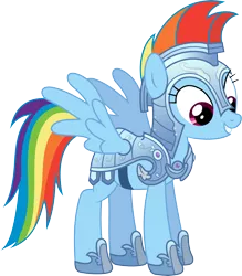 Size: 4810x5500 | Tagged: absurd resolution, armor, artist:90sigma, crystal guard armor, derpibooru import, rainbow dash, safe, simple background, solo, transparent background, vector