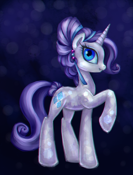 Size: 1443x1900 | Tagged: safe, artist:nyarmarr, derpibooru import, rarity, crystal pony, pony, unicorn, crystallized, female, mare, solo