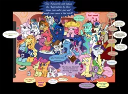 Size: 1650x1213 | Tagged: safe, artist:unoservix, derpibooru import, apple bloom, applejack, big macintosh, bon bon, cheerilee, derpy hooves, discord, doctor whooves, fancypants, fleur-de-lis, fluttershy, lyra heartstrings, pinkie pie, pipsqueak, princess celestia, princess luna, rainbow dash, rarity, scootaloo, spike, sweetie belle, sweetie drops, time turner, trixie, twilight sparkle, earth pony, pony, american football, cheesehead, cleveland browns, everypony, green bay packers, male, new england patriots, new york giants, stallion, super bowl