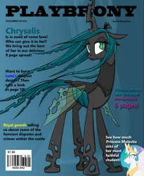 Size: 840x1024 | Tagged: artist:averagedraw, artist:w1kk3d, changeling, changeling queen, derpibooru import, female, magazine, magazine cover, playbrony, princess celestia, princess molestia, queen chrysalis, suggestive, windswept mane