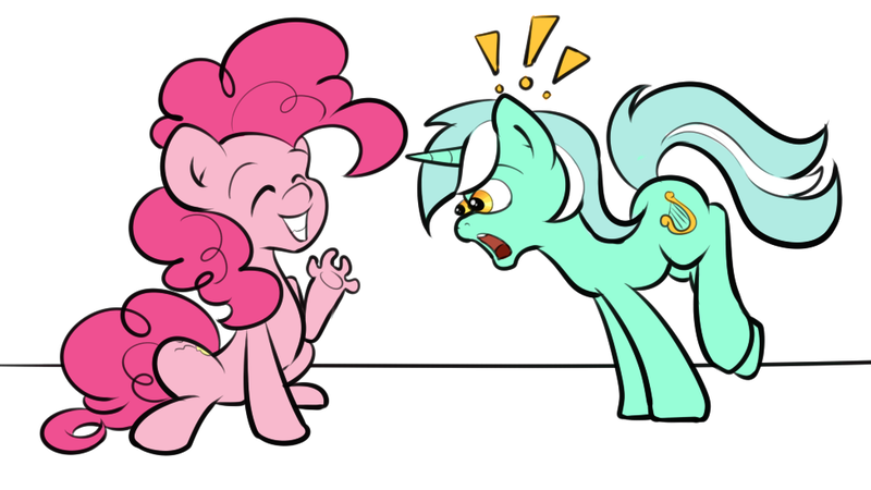 Size: 977x550 | Tagged: artist:secret-pony, derpibooru import, fingers, hand, lyra heartstrings, pinkie pie, safe, too many pinkie pies