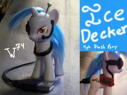 Size: 1200x900 | Tagged: safe, artist:wolferahm, derpibooru import, cyborg, pony, brushable, custom, irl, photo, shadowrun, toy