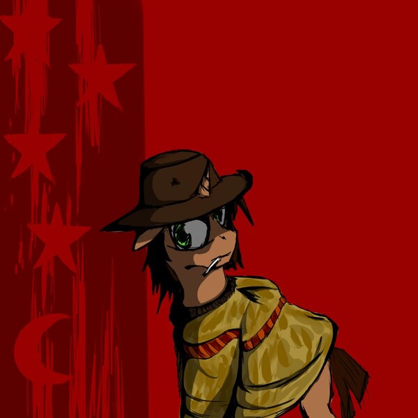 Size: 1000x1000 | Tagged: artist:zloykosh, derpibooru import, ponified, red dead redemption, safe