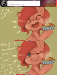 Size: 934x1237 | Tagged: artist:dhui, ask, ask tired pie, dead source, derpibooru import, pie, pinkie pie, safe, tumblr