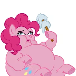 Size: 637x637 | Tagged: artist:songoharotto, dead source, derpibooru import, fat, i wash myself with a rag on a stick, morbidly obese, obese, piggy pie, pinkie pie, pudgy pie, rag on a stick, safe, the simpsons