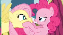 Size: 1307x720 | Tagged: derpibooru import, fluttershy, out of context, pinkie pie, safe, screencap, too many pinkie pies