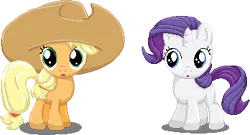 Size: 348x188 | Tagged: applejack, artist:rockingscorpion, derpibooru import, filly, magic duel, pixel art, rarity, safe