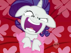 Size: 320x237 | Tagged: angry, derpibooru import, edit, edited screencap, face swap, rarity, reaction image, safe, screencap, suited for success