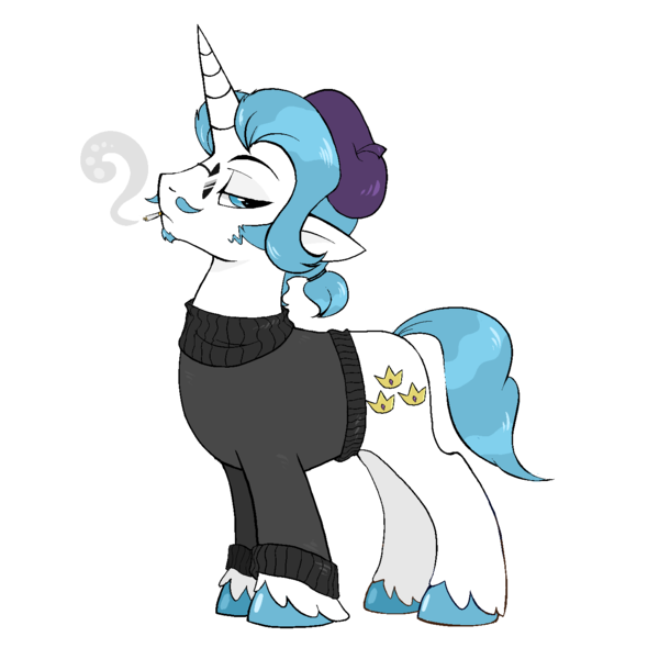 Size: 1400x1400 | Tagged: artist:pony-boggle, beatnik, cigarette, derpibooru import, fancypants, safe