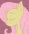 Size: 824x956 | Tagged: safe, artist:laydeekaze, derpibooru import, fluttershy, pony, bust, eyes closed, female, image, mare, no mouth, pink background, pink mane, png, portrait, profile, sad, side view, simple background, solo, yellow coat