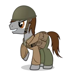 Size: 1024x1024 | Tagged: artist:misteraibo, clothes, derpibooru import, helmet, military, oc, oc:sturmpony, safe, simple background, solo, sturmpony, transparent background, uniform, unofficial characters only