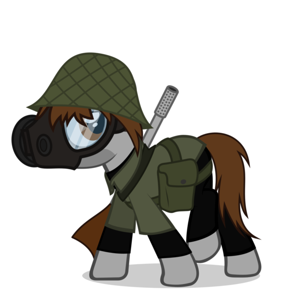 Size: 1024x1024 | Tagged: artist:misteraibo, clothes, derpibooru import, gas mask, gun, military, oc, safe, simple background, sturmpony, transparent background, uniform, unofficial characters only