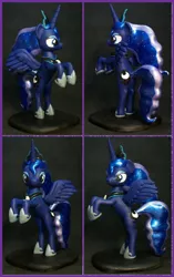 Size: 3544x5640 | Tagged: safe, artist:madponyscientist, derpibooru import, princess luna, pony, custom, irl, photo, sculpture, solo, toy