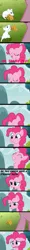 Size: 377x3186 | Tagged: safe, derpibooru import, edit, edited screencap, screencap, pinkie pie, earth pony, mouse, pony, accident, accidental vore, cheese, comic, eaten alive, female, mare, ponies eating meat, predation, vore