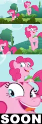 Size: 500x1463 | Tagged: safe, derpibooru import, edit, edited screencap, screencap, pinkie pie, earth pony, pony, too many pinkie pies, clone, duo, faic, female, mare, multeity, pinkie clone, soon, tenso, too much pink energy is dangerous