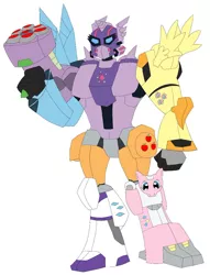 Size: 902x1183 | Tagged: applejack, combiner, derpibooru import, fluttershy, mane seven, mane six, omega supreme, pinkie pie, rainbow dash, rarity, safe, spike, transformers, twilight sparkle