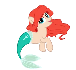 Size: 898x829 | Tagged: ariel, artist:yukihyo, derpibooru import, disney, disney princess, mermaid, merpony, ponified, safe, the little mermaid