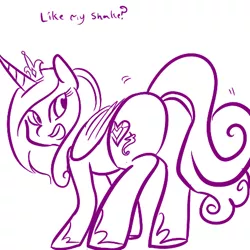 Size: 450x450 | Tagged: artist:mt, derpibooru import, female, monochrome, plot, princess cadance, sketch, solo, solo female, suggestive