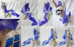 Size: 6773x4304 | Tagged: safe, artist:rens-twin, derpibooru import, rarity, pony, absurd resolution, crystal rarity, irl, photo, plushie, solo