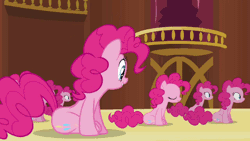 Size: 480x270 | Tagged: safe, derpibooru import, screencap, pinkie pie, earth pony, pony, too many pinkie pies, animated, bouncing, clone, clones, female, mare, multeity, pinkie being pinkie, pinkie clone, pinkie physics, too much pink energy is dangerous