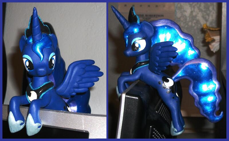 Size: 3760x2320 | Tagged: safe, artist:madponyscientist, derpibooru import, princess luna, pony, custom, irl, photo, sculpture, solo